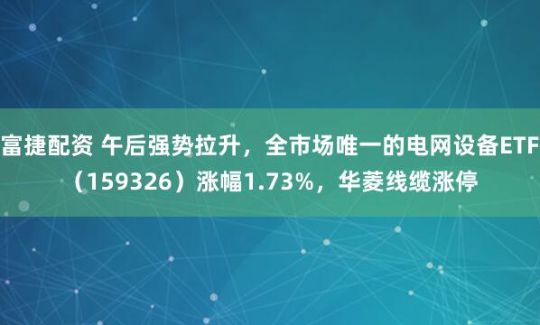 富捷配资 午后强势拉升，全市场唯一的电网设备ETF（159326）涨幅1.73%，华菱线缆涨停